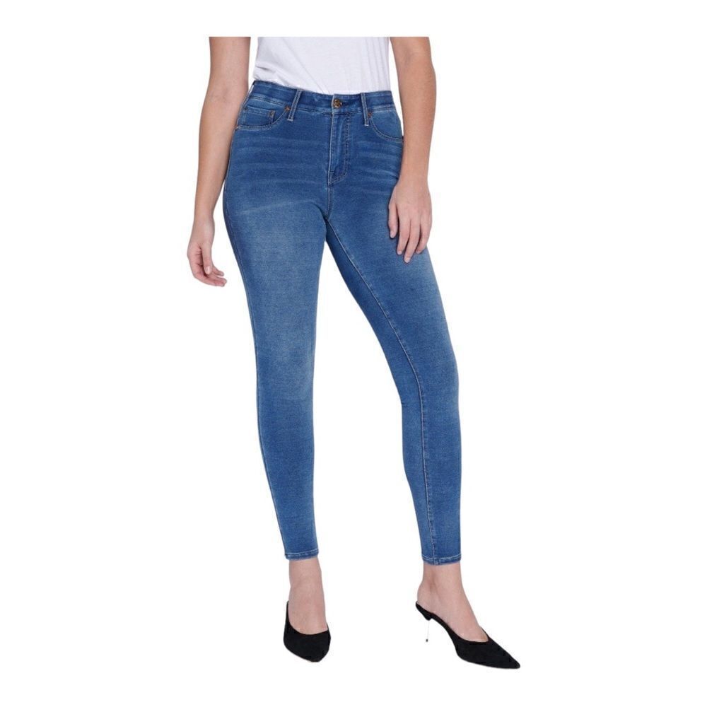 SEVEN7 High Rise Everyday Denim Jeggings Jeans Pants Zip Stretchy Womens 4